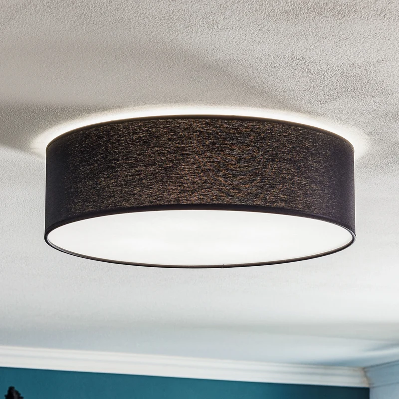 B-Ware TK Lighting Deckenleuchte Lampe Rondo dunkelgrau Textil Ø45cm E27 LED SIEHE TEXT