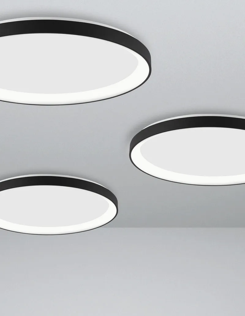 B-Ware Nova Luce Deckenleuchte Deckenlampe PERTINO LED Lampe Schwarz Warmweiß dimmbar