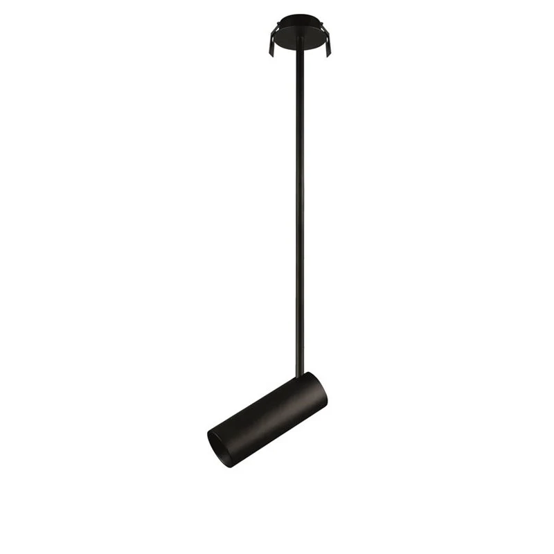 B-Ware NOVA LUCE Pendelleuchte Hängelampe BRANDO Aluminium Schwarz LED GU10 LED Einbau