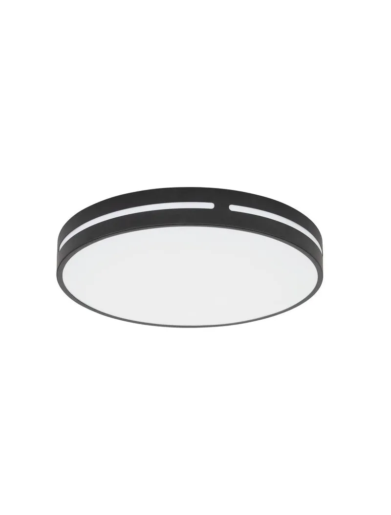 B-Ware Nova Luce Deckenleuchte Deckenlampe WHEEL LED Schwarz Warmweiß 45 cm 30 W Lampe