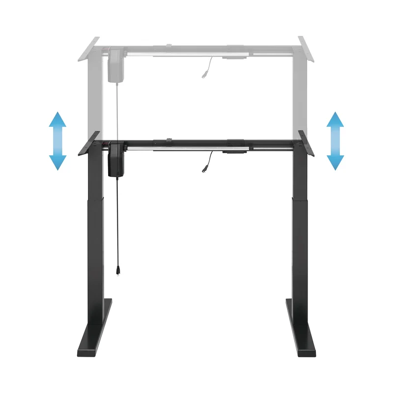 Elektrisches Schreibtischgestell Schwarz aus Kunststoff und Stahl ML-Design