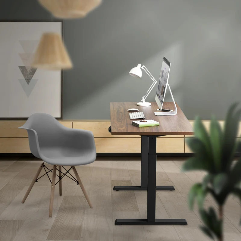Elektrisches Schreibtischgestell Schwarz aus Kunststoff und Stahl ML-Design