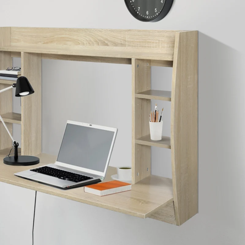Wandschreibtisch 110x75x48 cm Sonoma-Eiche aus MDF ML-Design