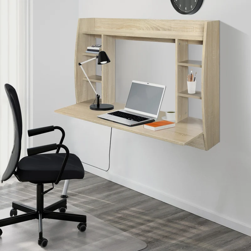 Wandschreibtisch 110x75x48 cm Sonoma-Eiche aus MDF ML-Design