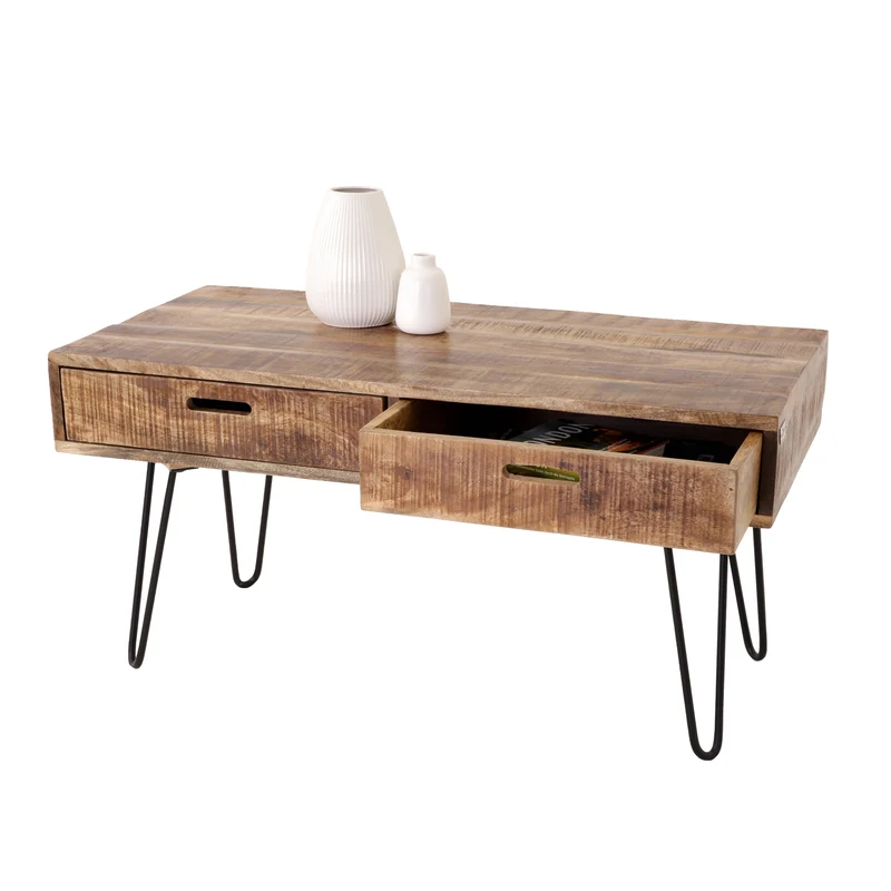 Couchtisch 100x50x50 cm natur aus Mangoholz WOMO-Design