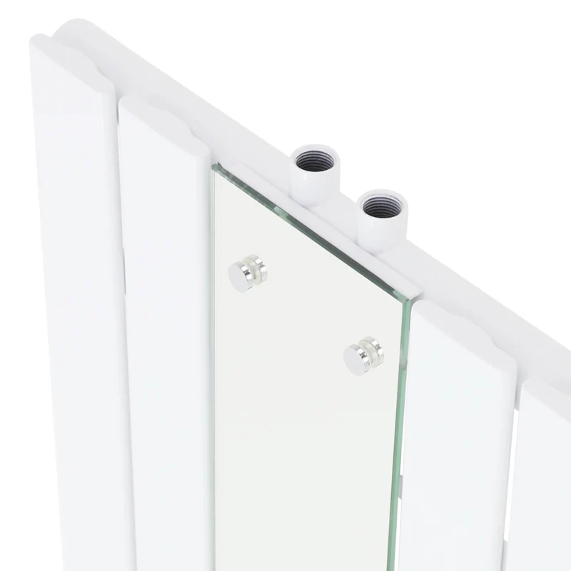 Badheizkörper Flach mit Spiegel und Heizstab 900W 1600x450 mm Weiß ML-Design