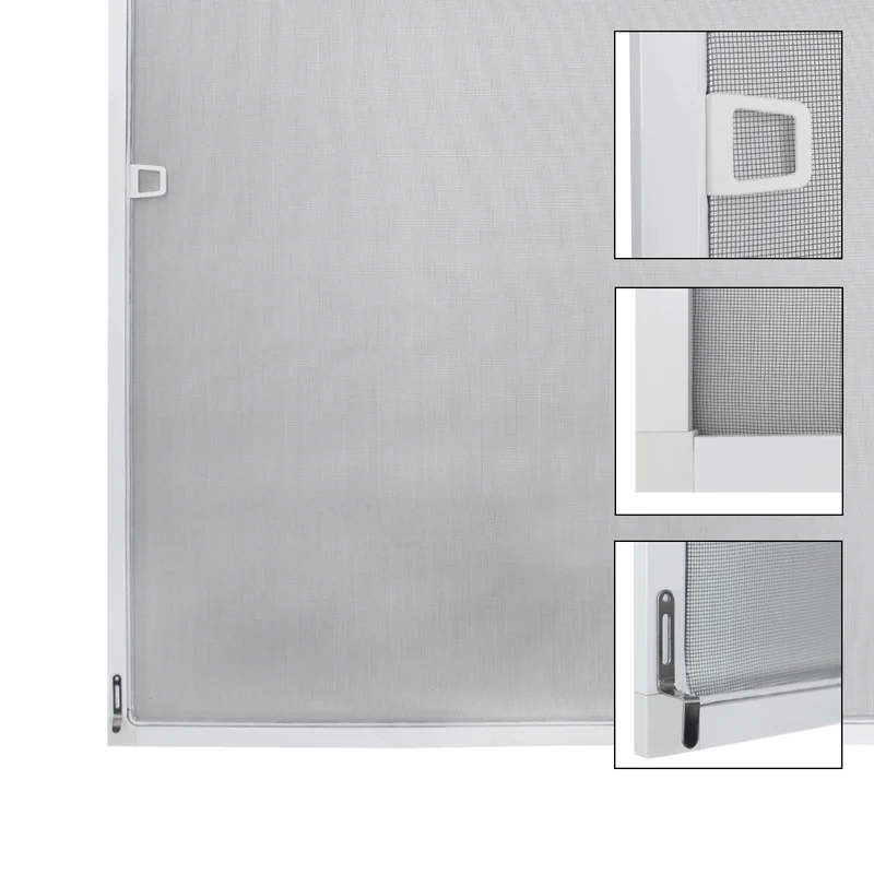 Fliegengitter Weiß 100x120 cm mit Rahmen aus Aluminium
