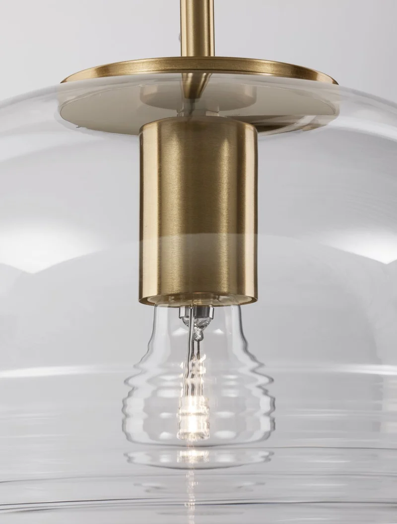 B-Ware Nova Luce Pendelleuchte Hängeleuchte MAEVE E27 LED Gold Glas Aluminium dimmbar