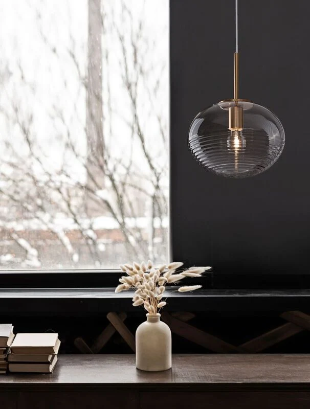 B-Ware Nova Luce Pendelleuchte Hängeleuchte MAEVE E27 LED Gold Glas Aluminium dimmbar