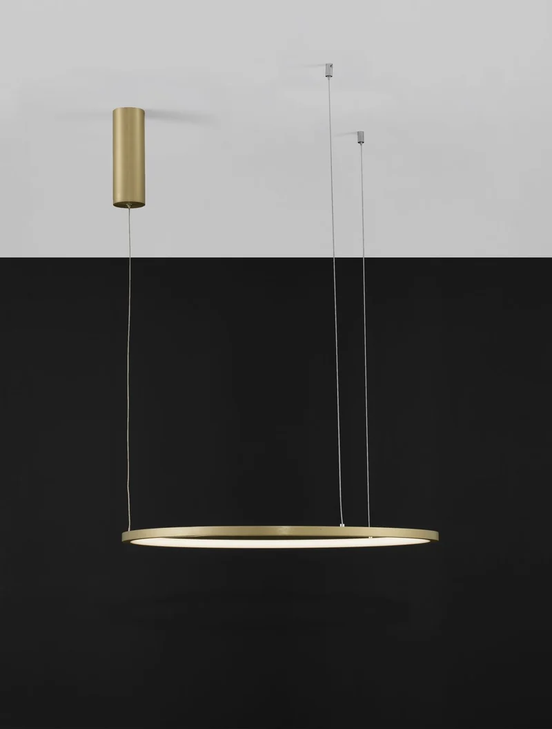 B-Ware Nova Luce Pendelleuchte Hängeleuchte TARQUIN LED Messing Warmweiß dimmbar 60 cm