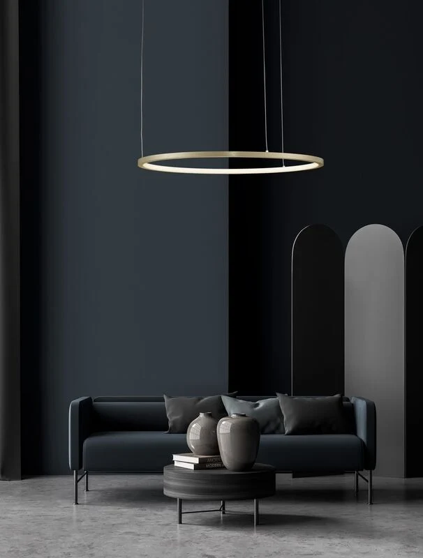 B-Ware Nova Luce Pendelleuchte Hängeleuchte TARQUIN LED Messing Warmweiß dimmbar 60 cm