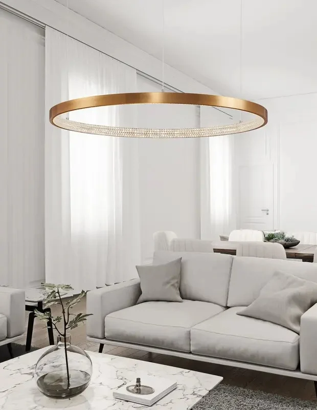 B-Ware Nova Luce Pendelleuchte Hängeleuchte PRESTON LED Lampe Gold Warmweiß dimmbar