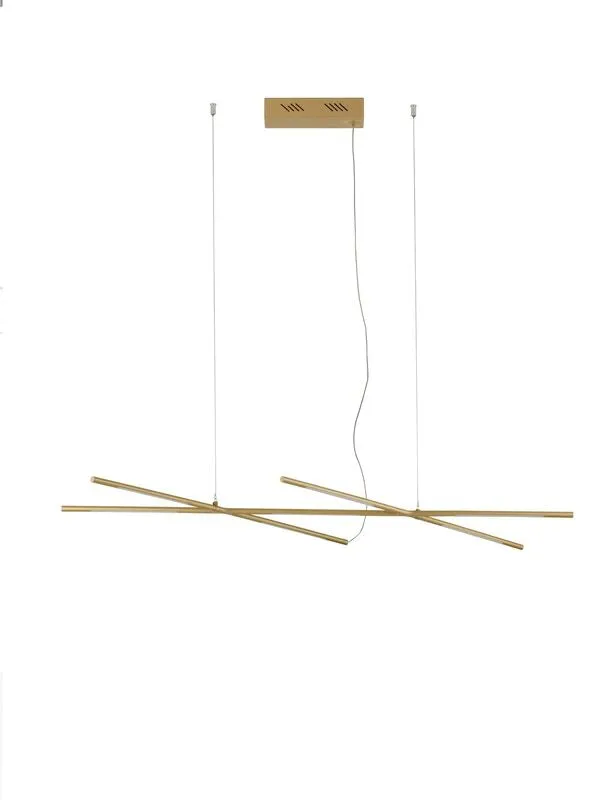 B-Ware Nova Luce Pendelleuchte Hängeleuchte LED Messing RACCIO Wohnzimmer dimmbar 27 W