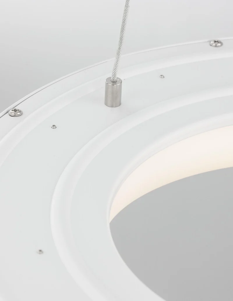 B-Ware Nova Luce Pendelleuchte Hängeleuchte RANDO THIN LED Weiß Warmweiß dimmbar 38 cm