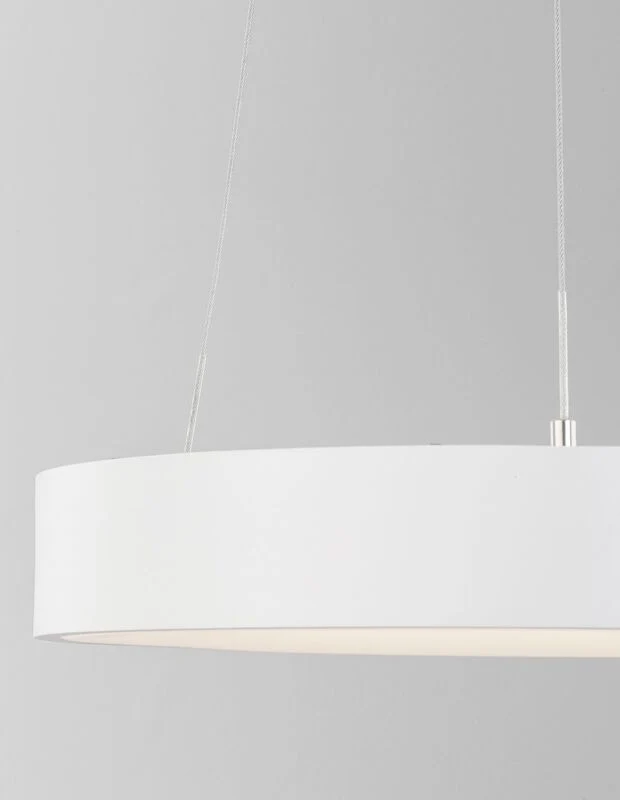 B-Ware Nova Luce Pendelleuchte Hängeleuchte RANDO THIN LED Weiß Warmweiß dimmbar 38 cm