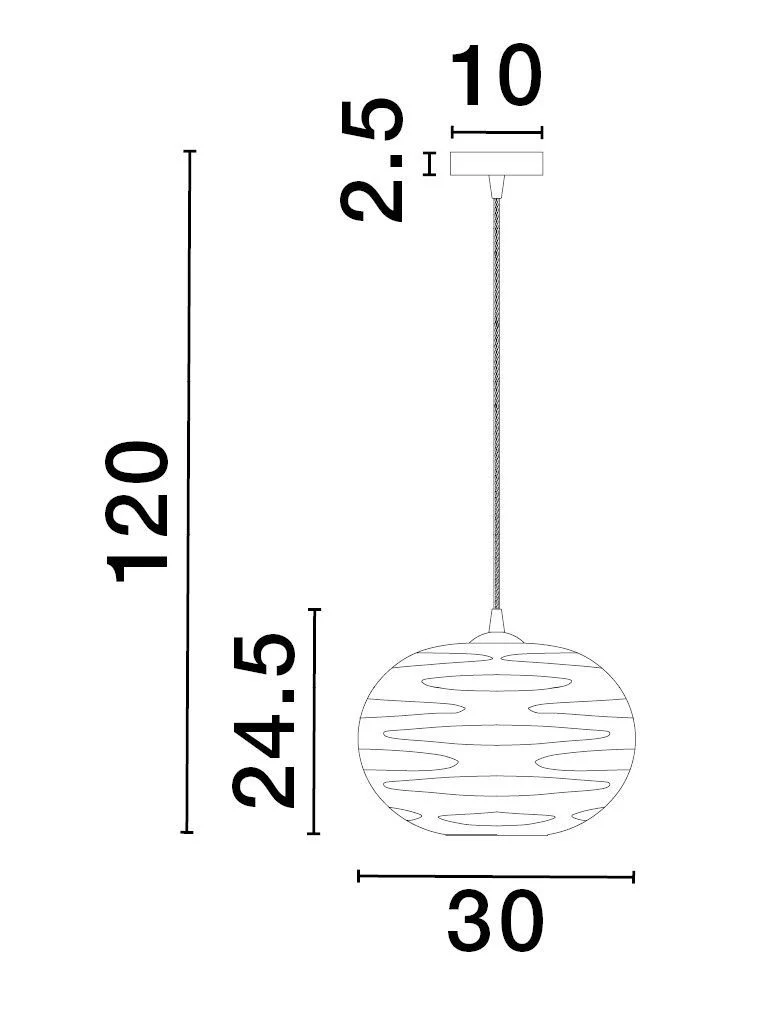 B-Ware Nova Luce Pendelleuchte Hängeleuchte EVLEEN E27 LED Schwarz dimmbar Glas Ø 30 cm