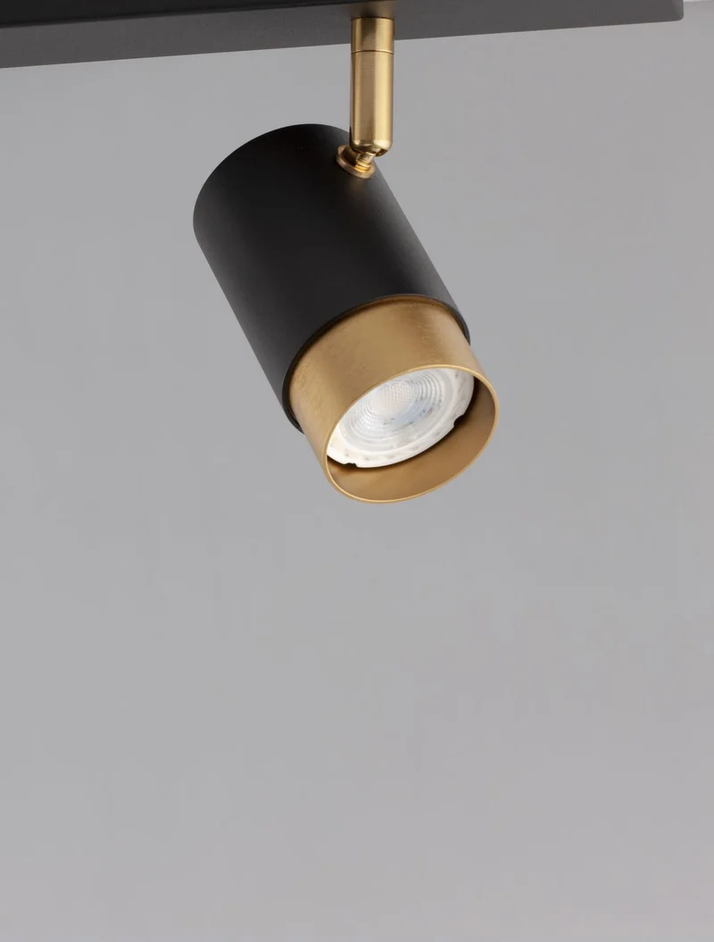 B-Ware Nova Luce Deckenleuchte Strahler Lampe POGNO GU10 LED 3-fach Schwarz dimmbar