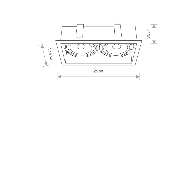 B-Ware Nowodvorski Einbauleuchte Downlight Spot Mod II weiß zweiflammig Stahl GU10 LED