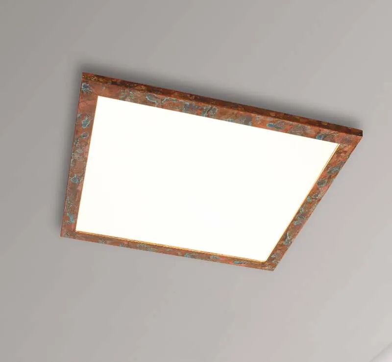 B-Ware Quitani Deckenleuchte Deckenlampe LED Panel Aurinor Kupfer Beleuchtung 68 cm