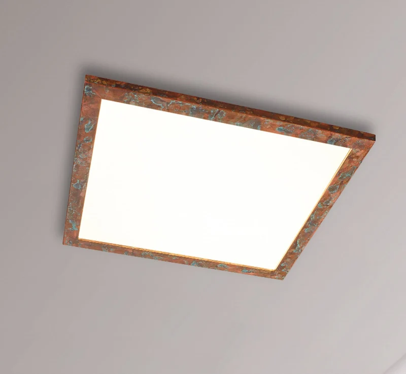 B-Ware Quitani Deckenleuchte Deckenlampe LED Panel Aurinor Kupfer Beleuchtung 68 cm