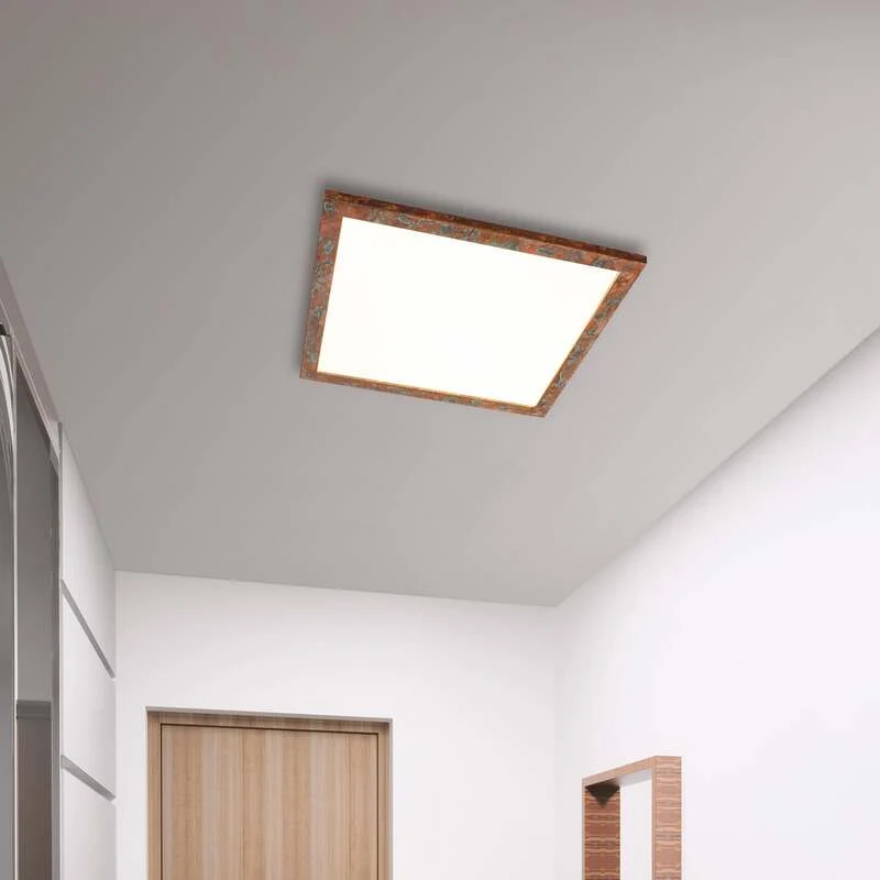 B-Ware Quitani Deckenleuchte Deckenlampe LED Panel Aurinor Kupfer Beleuchtung 68 cm
