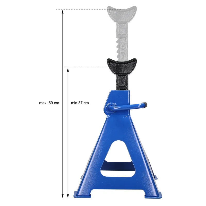 2er Set Unterstellböcke, blau, Traglast 6000 kg, aus Stahl
