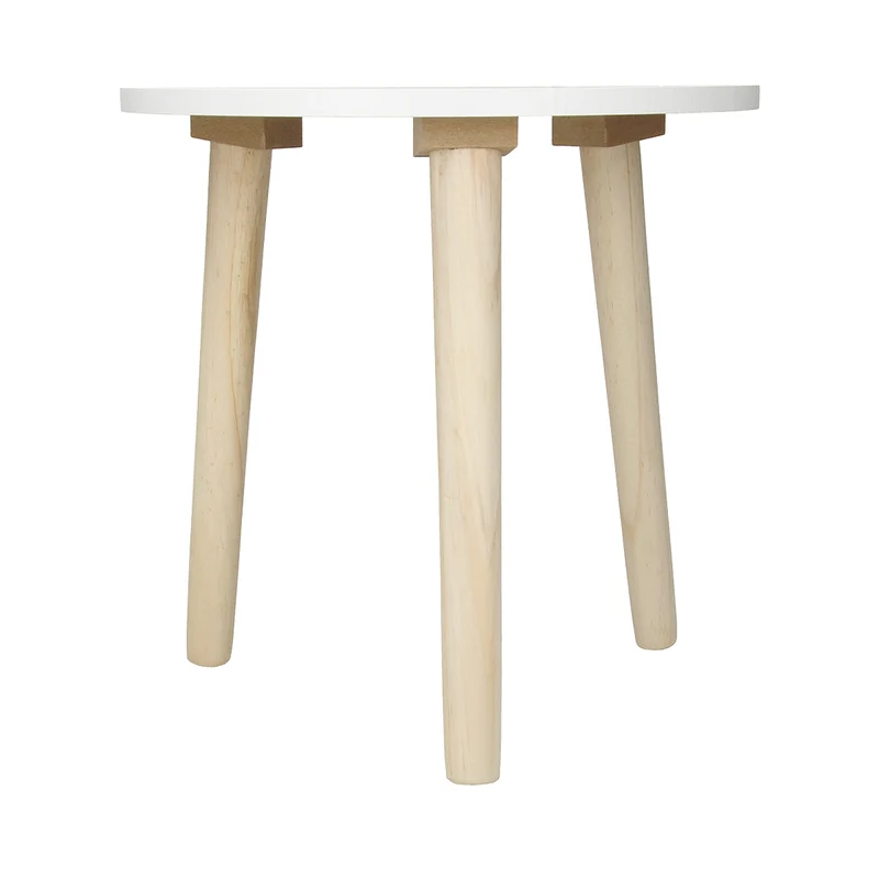 Beistelltisch 2er Set Ø 49/33 cm mit Beinen aus Kiefernholz