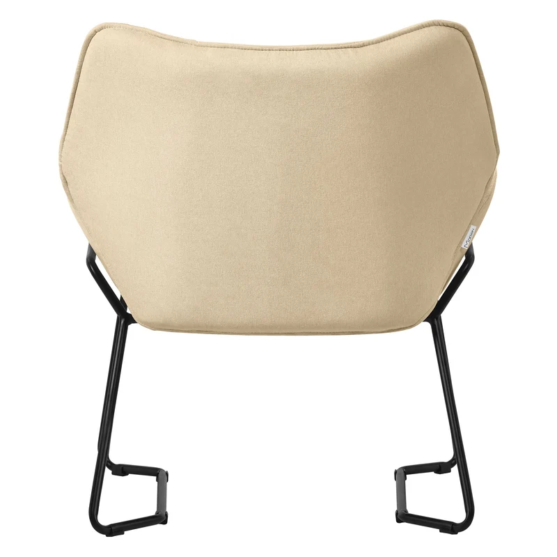 ML-DESIGN | Sessel mit Lendenkissen 75x77x85 cm Leinenstoff Sand Relaxsessel Loungesessel Cocktailsessel Polstersessel Lesesessel für Wohnzimmer