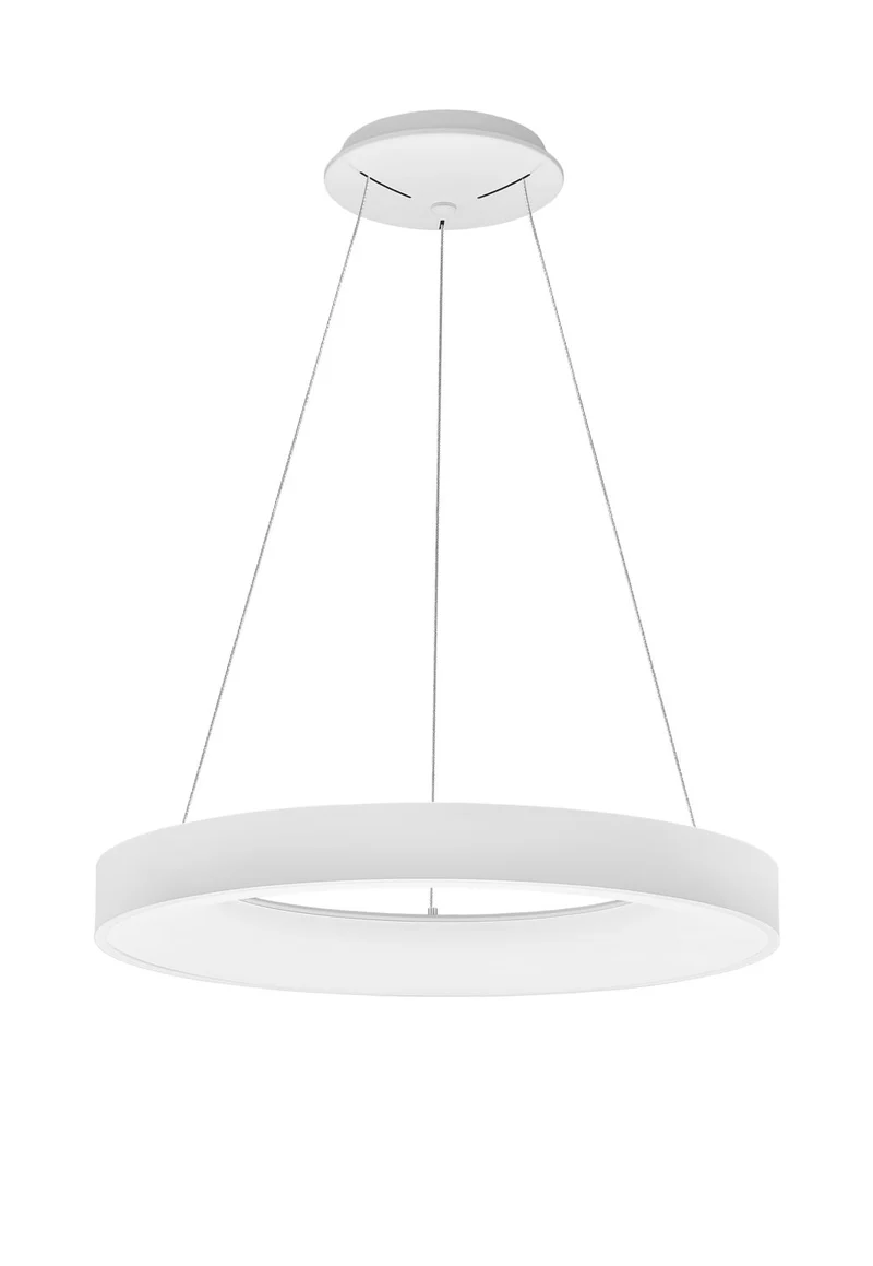 B-Ware Nova Luce Pendelleuchte Hängelampe LED RANDO THIN Weiß dimmbar Neutralweiß 60 cm