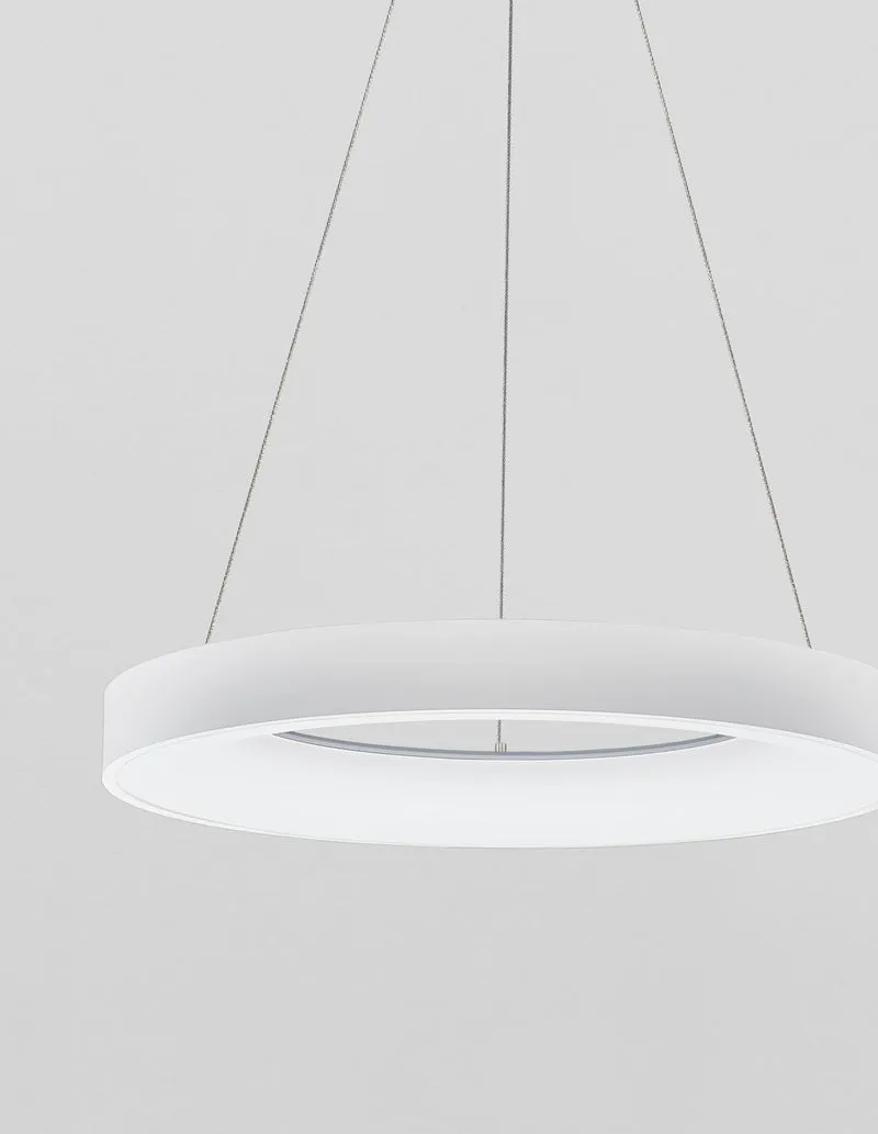 B-Ware Nova Luce Pendelleuchte Hängelampe LED RANDO THIN Weiß dimmbar Neutralweiß 60 cm