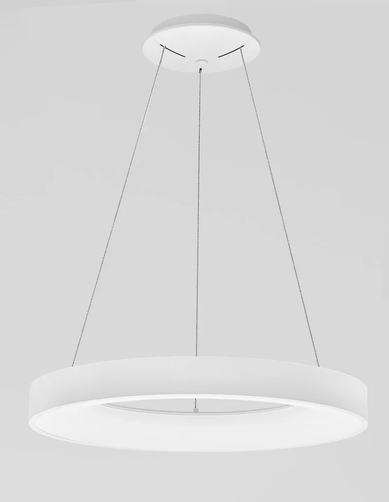 B-Ware Nova Luce Pendelleuchte Hängelampe LED RANDO THIN Weiß dimmbar Neutralweiß 60 cm