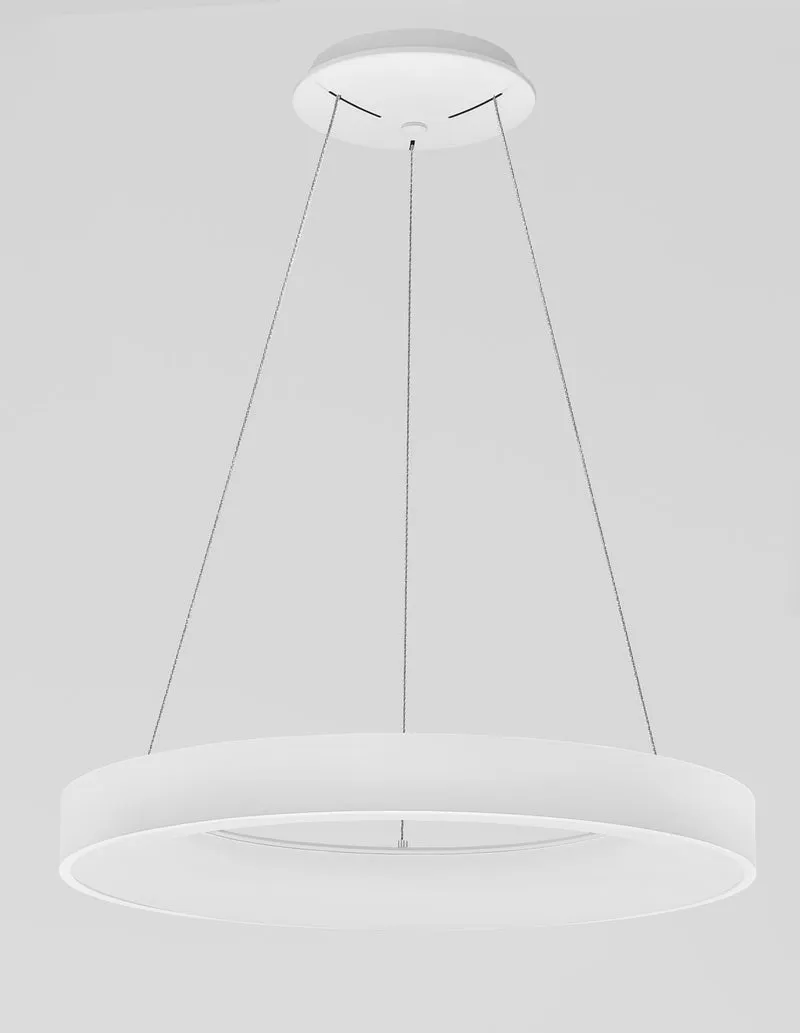 B-Ware Nova Luce Pendelleuchte Hängelampe LED RANDO THIN Weiß dimmbar Neutralweiß 60 cm