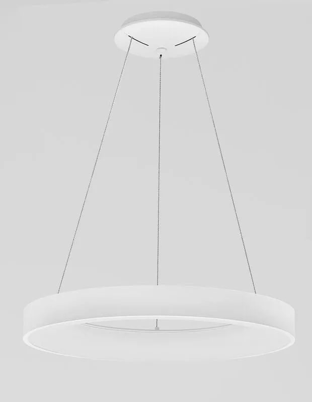 B-Ware Nova Luce Pendelleuchte Hängelampe LED RANDO THIN Weiß dimmbar Neutralweiß 60 cm