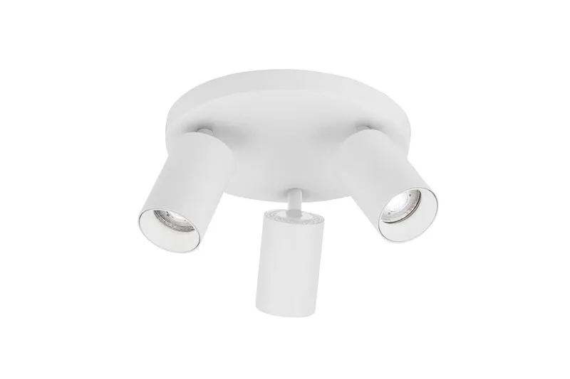 B-Ware Nova Luce Deckenleuchte Deckenspot Lampe Weiß 3-flammig TOD GU10 LED dimmbar