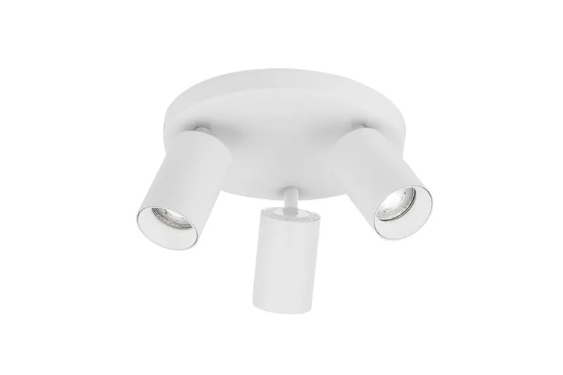 B-Ware Nova Luce Deckenleuchte Deckenspot Lampe Weiß 3-flammig TOD GU10 LED dimmbar