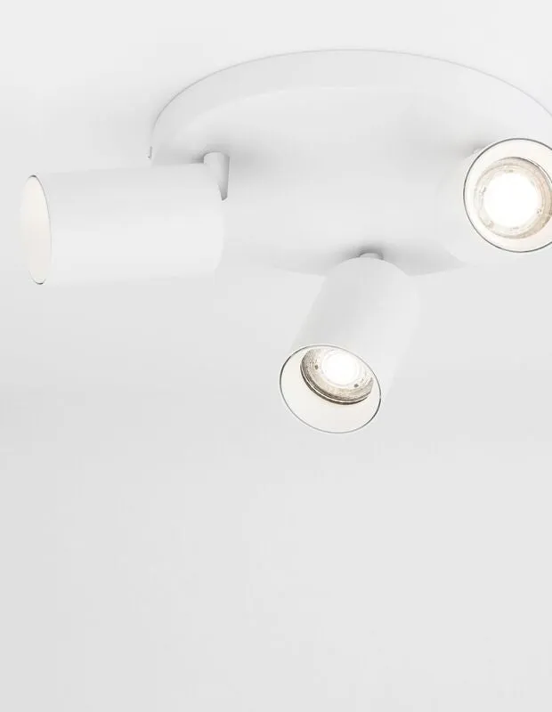 B-Ware Nova Luce Deckenleuchte Deckenspot Lampe Weiß 3-flammig TOD GU10 LED dimmbar