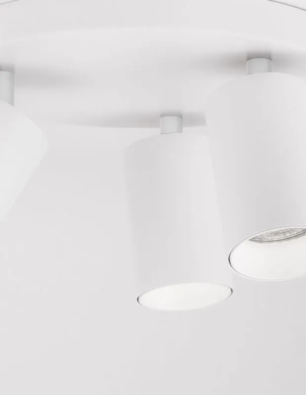 B-Ware Nova Luce Deckenleuchte Deckenspot Lampe Weiß 3-flammig TOD GU10 LED dimmbar