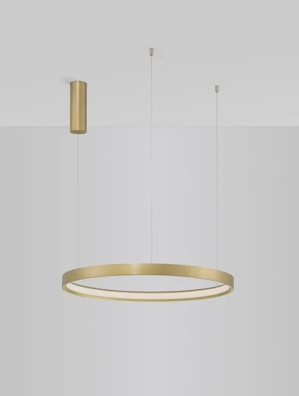 B-Ware Nova Luce Pendelleuchte Hängeleuchte PERRINE LED Gold Warmweiß dimmbar 150x60 cm