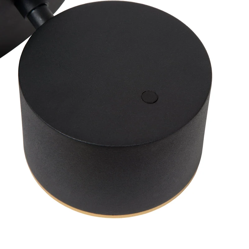 B-Ware Lucide Wandleuchte Wandlampe Gian LED schwarz Metall Touchdimmer 2700 K Ra90