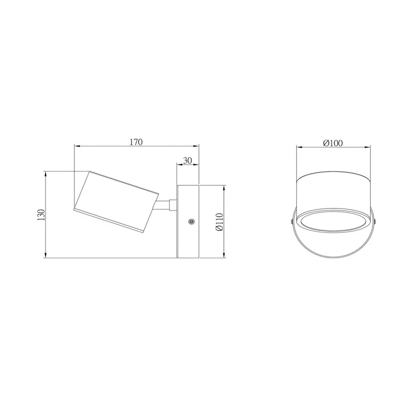B-Ware Lucide Wandleuchte Wandlampe Gian LED schwarz Metall Touchdimmer 2700 K Ra90873