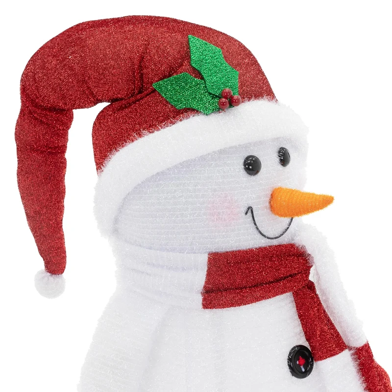LED Schneemann XXL 140 cm Warmweiß mit 20 LEDs aus Kunststoff