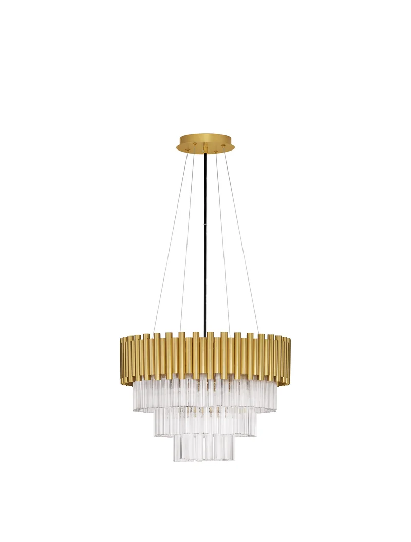 B-Ware Nova Luce Pendelleuchte Hängeleuchte MAGNOLIA Gold Kronleuchter dimmbar E14 LED
