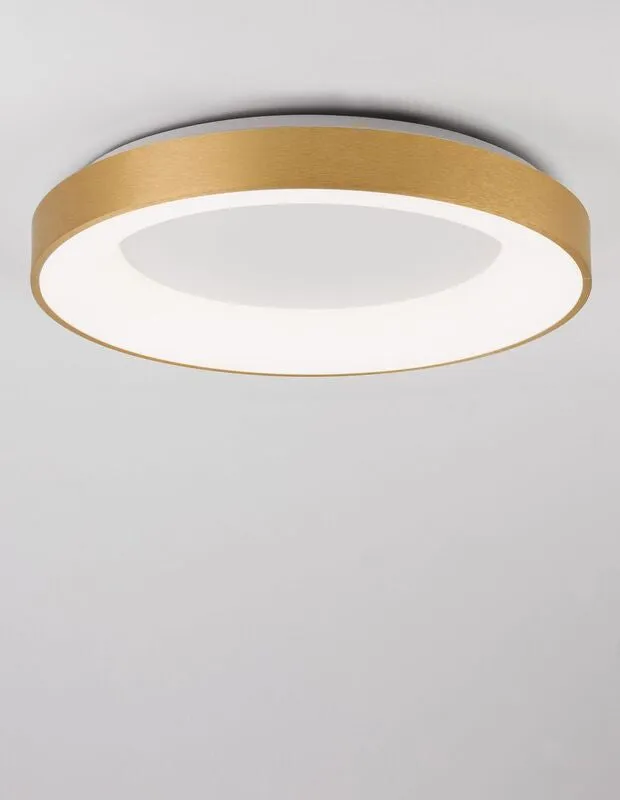 B-Ware Nova Luce Deckenleuchte Deckenlampe Rando Thin LED Gold Warmweiß dimmbar 60 cm