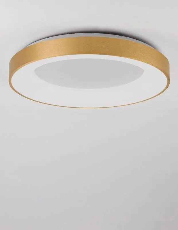 B-Ware Nova Luce Deckenleuchte Deckenlampe Rando Thin LED Gold Warmweiß dimmbar 60 cm