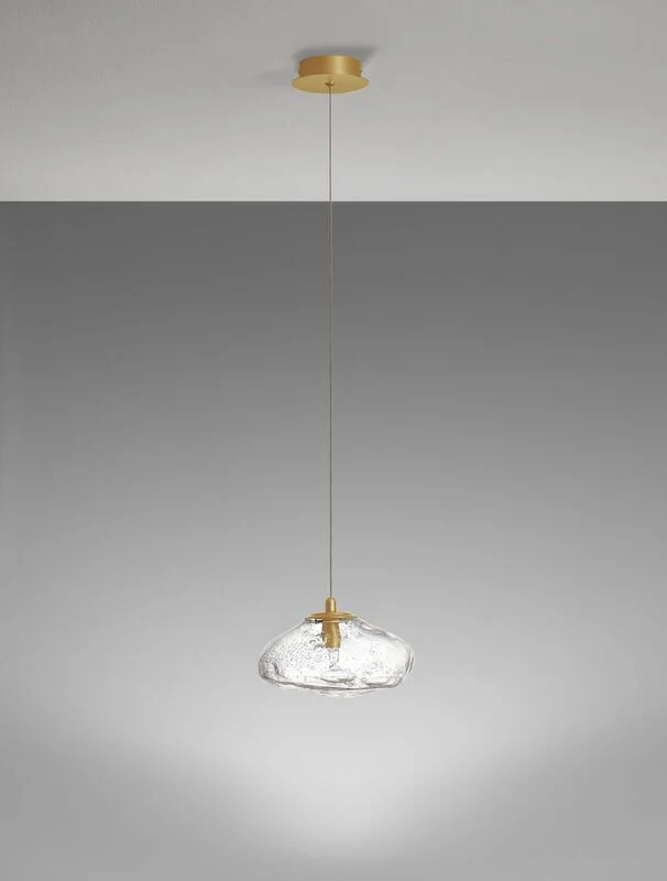 B-Ware Nova Luce Pendelleuchte Hängeleuchte KING G9 LED Gold dimmbar Lampe Beleuchtung
