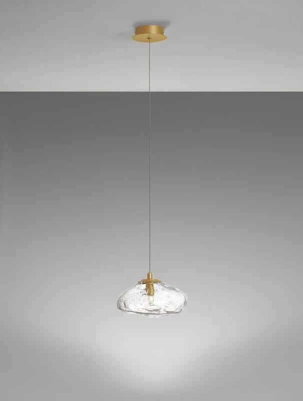 B-Ware Nova Luce Pendelleuchte Hängeleuchte KING G9 LED Gold dimmbar Lampe Beleuchtung