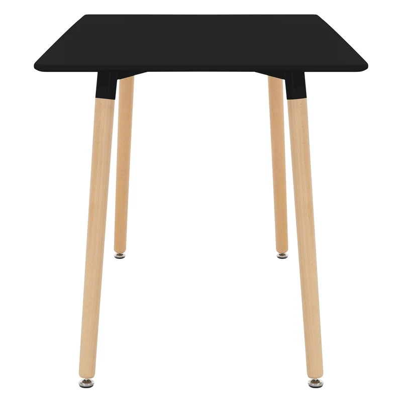 Esstisch aus Holz 120x70 cm Matt Schwarz Esszimmertisch für 4-6 Personen ML-Design