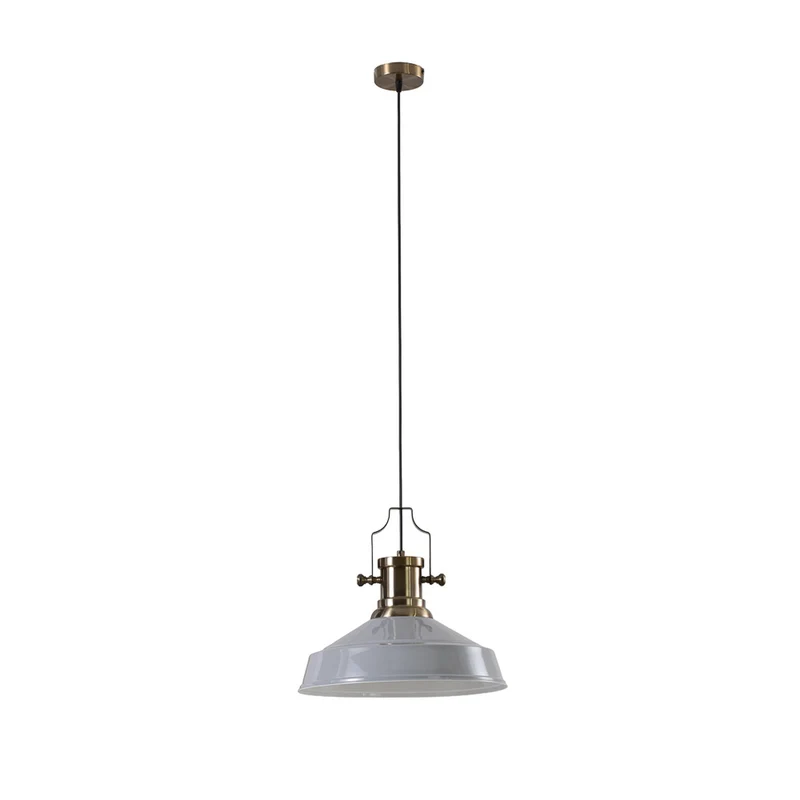 B-Ware ROYALTECH Hängeleuchte Pendelleuchte Augusta Grau Metall Vintage Wohnzimmer E27
