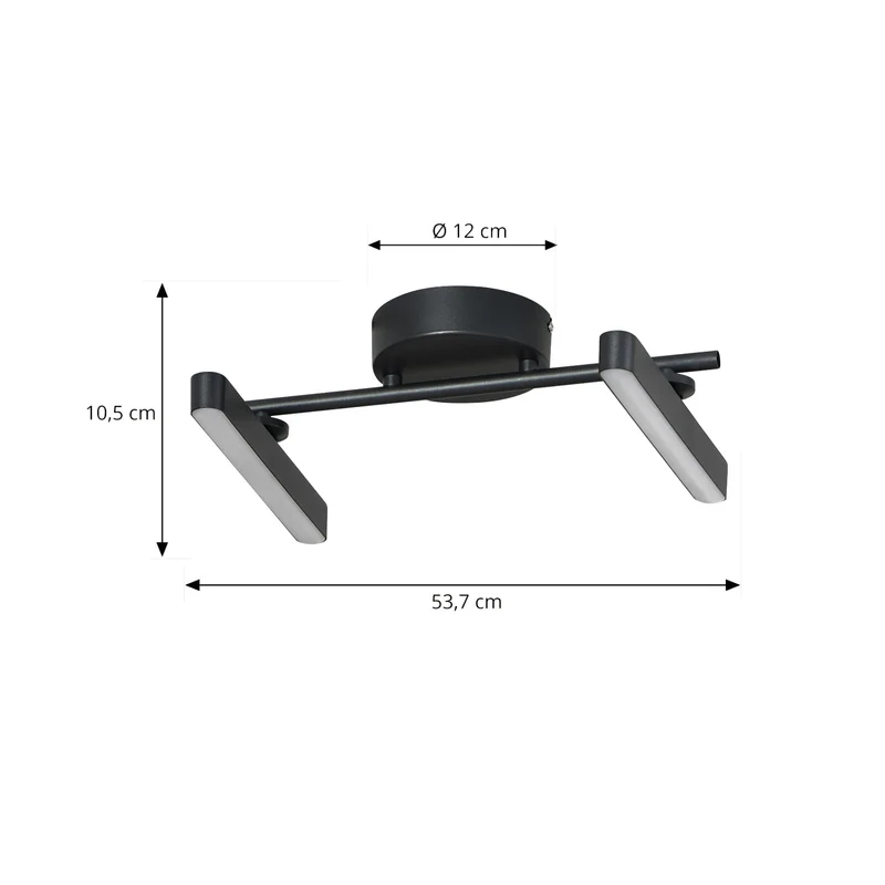 B-Ware Lindby Deckenleuchte Lichtleiste LED Lampe Eldrin Schwarz Wohnzimmer Esszimmer