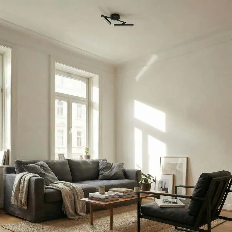 B-Ware Lindby Deckenleuchte Lichtleiste LED Lampe Eldrin Schwarz Wohnzimmer Esszimmer